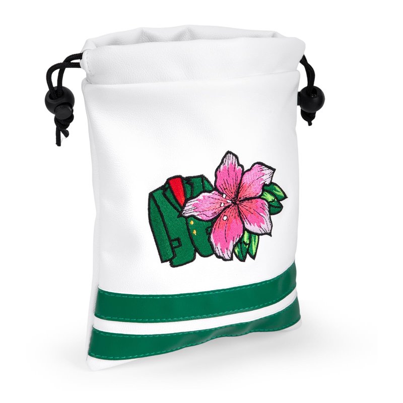 WTLJQQY Golf Valuables Pouch PU Leather Tee Pouch Ball Bag with Drawstrings Portable Golf Accessories