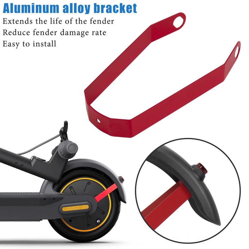 Electric Scooter Rear Mudguard Accessories Set Mudguard Bracket Replacement Part Fender Rear Compatible with G30/MAX G30 Electric Scooter
