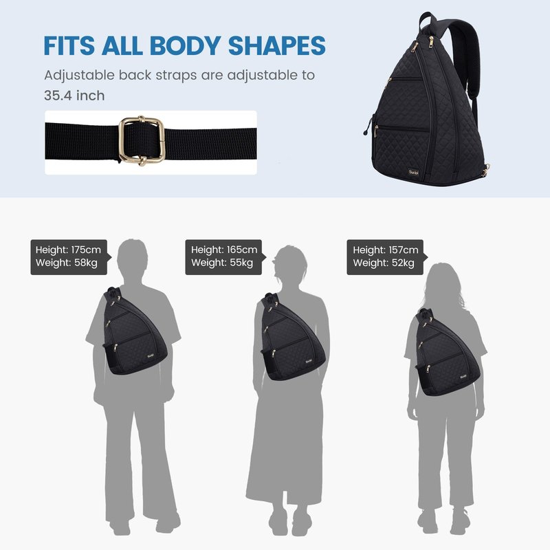 Sucipi Pickleball Bag for Women, Pickleballs Backpack with Fence Hook Reversible Quilted Crossbody Sling Bags Tennis Bags Backpack Pickle Ball Paddle Bag-Holds Paddles, Pickleballs Accessories