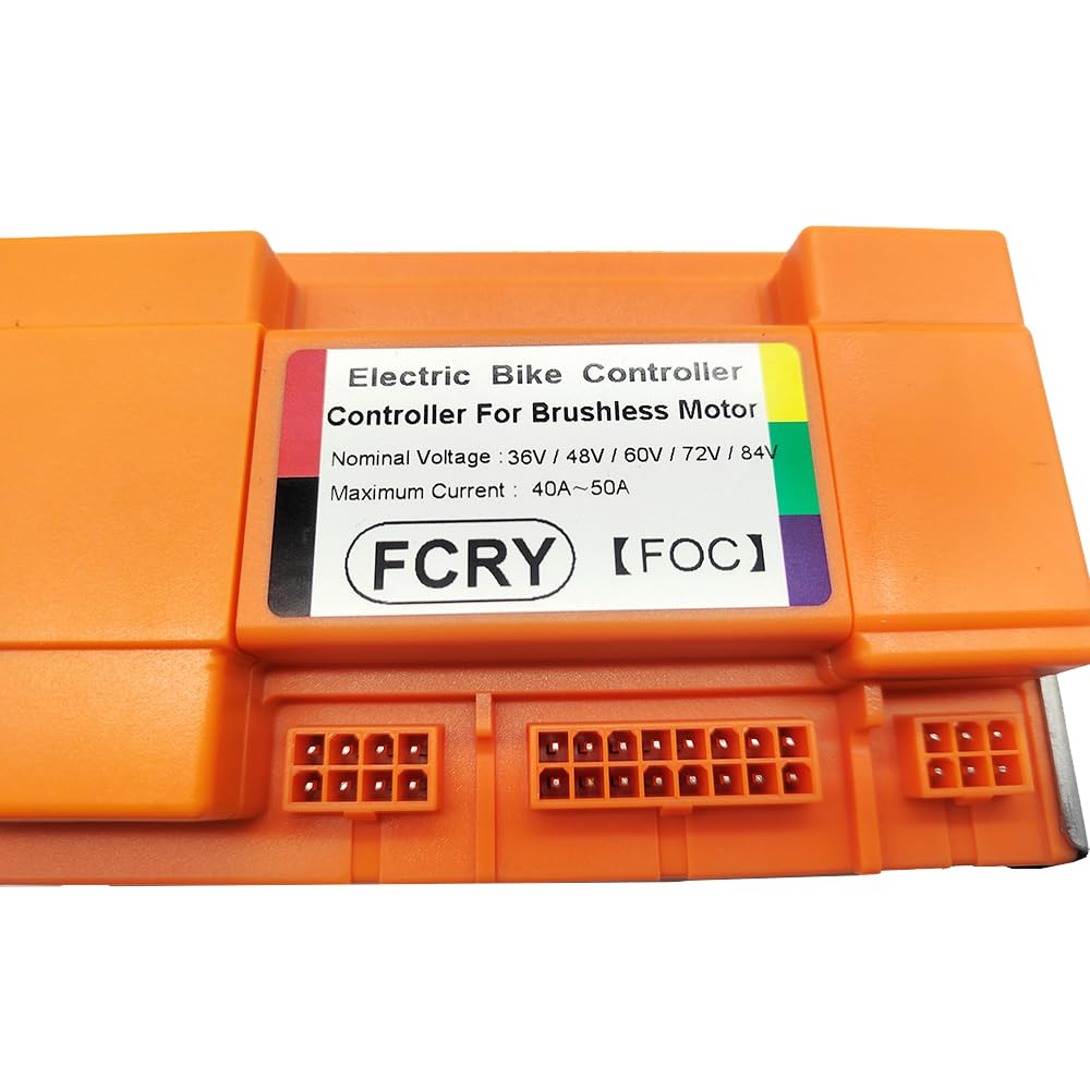 ChongXiao Intelligent Brushless Sine Controller 36V 48V 60V 72V 84V 2000W Maximum Current 50A Aluminium Alloy E-Bike Brushless Motor Controller for Electric Bicycle Scooter