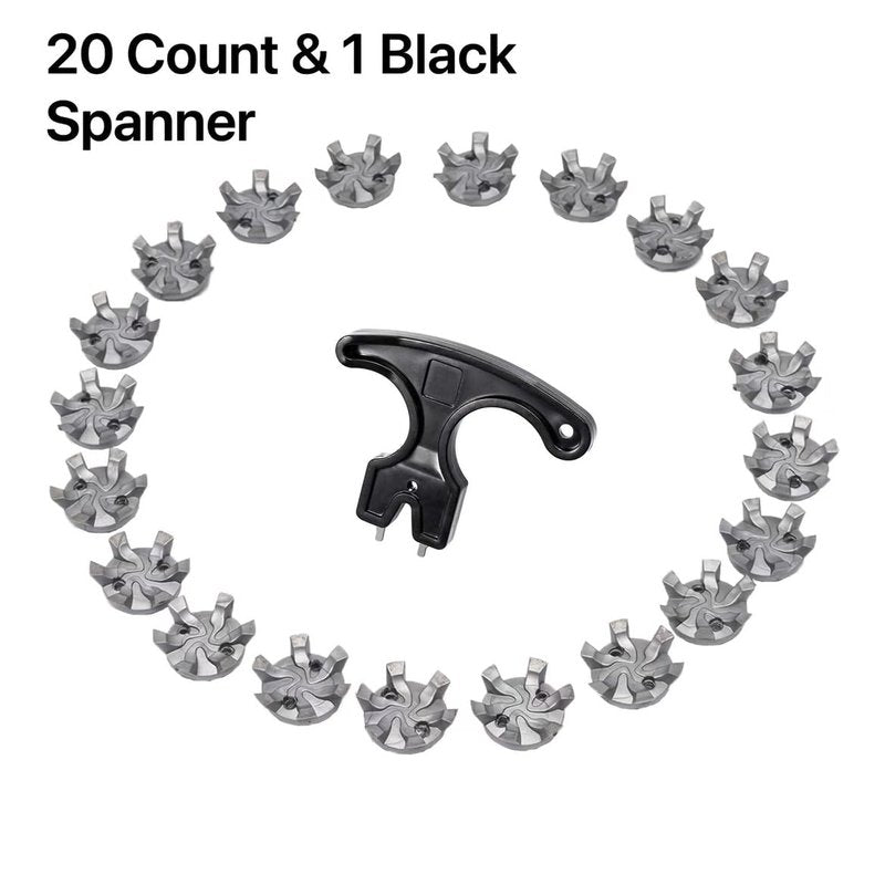FENLERN Golf Shoe Spikes Cleat Metal Thread Screw 6mm Dia, Grey