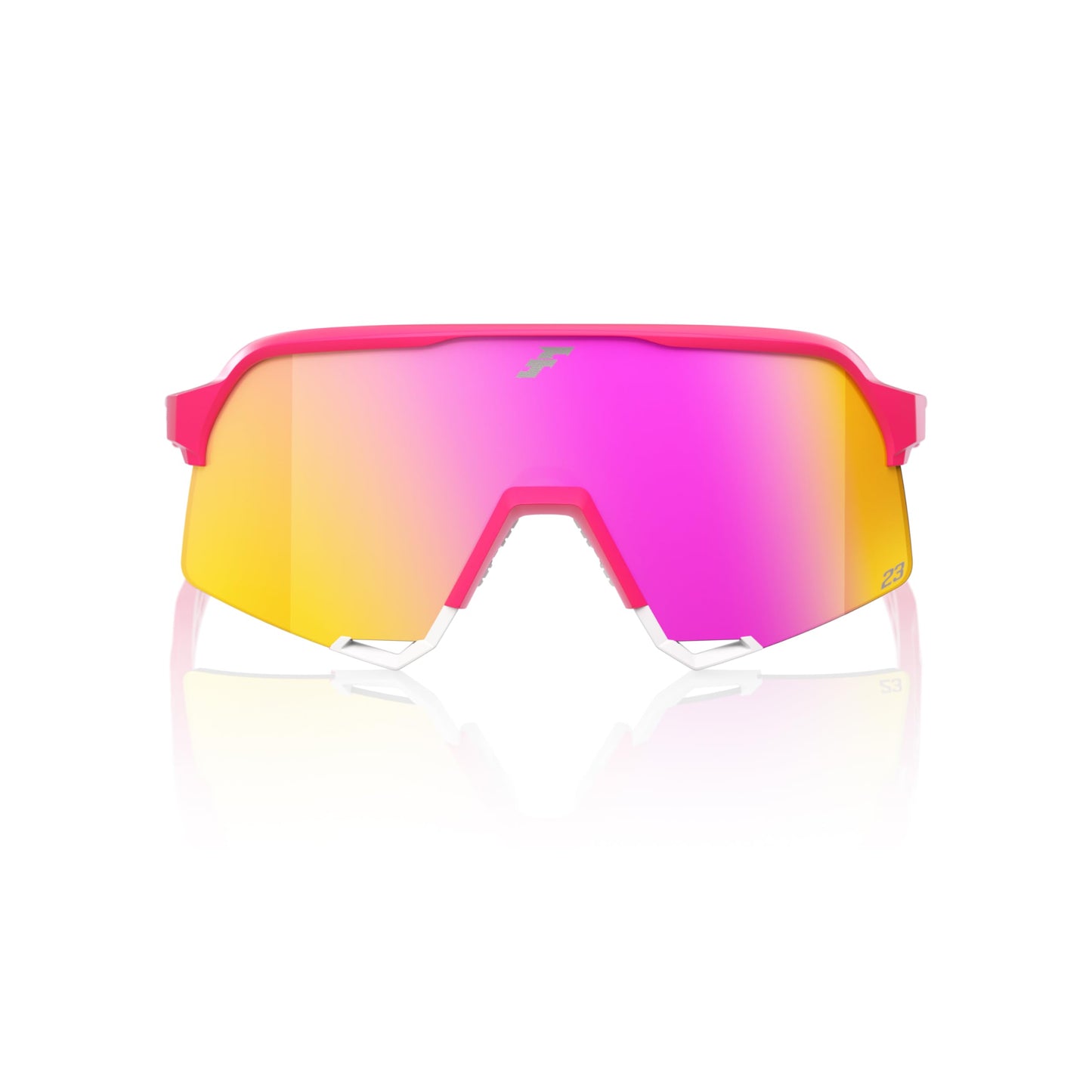 100% S3 - Sports Sunglasses for Women & Men - Impact Resistant Cycling and Riding Sunglasses - Biking Sunglasses UV Support - Tatis 24 LE, HiPER Vital Pink Mirror Lens