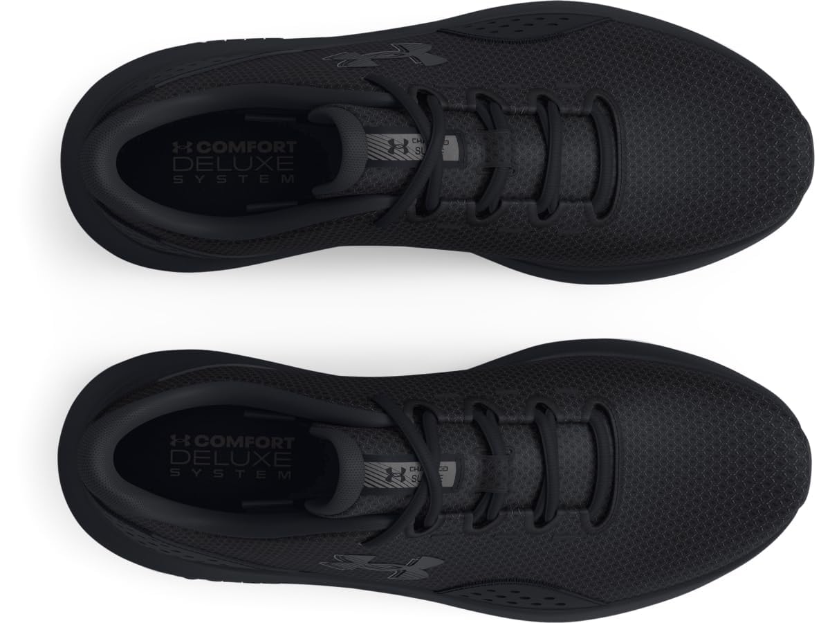 Under Armour Men's Charged Surge 4, (002) Black/Black/Black, 12.5, US