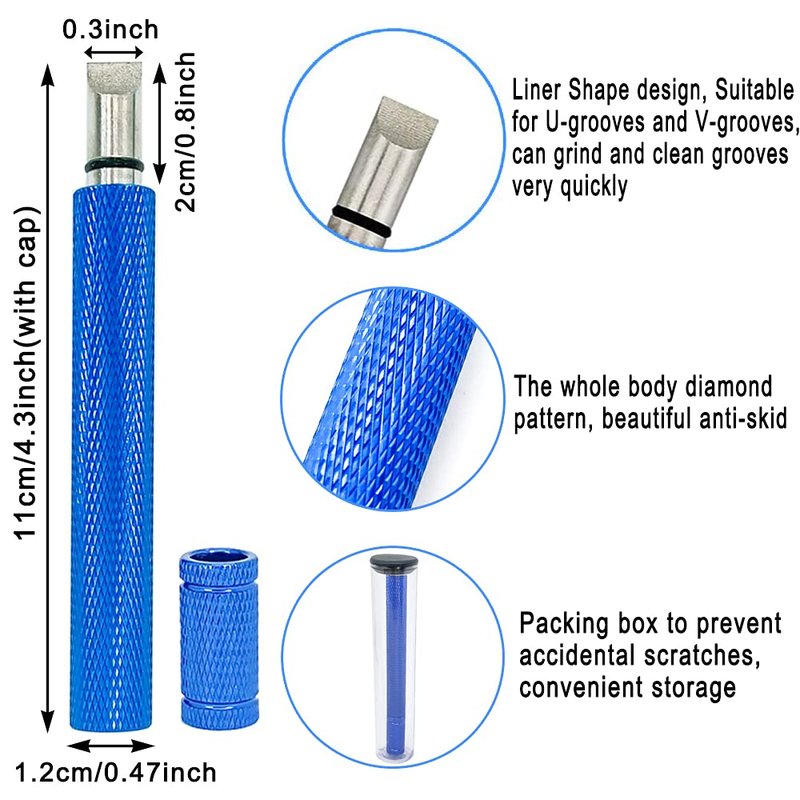 QINIZX 3 Pack Golf Club Brush and Club Groove Sharpener Cleaner Tool Set with Retractable Zip-line Carabiner, U & V-Grooves, Re-Grooving and Cleaning Tool Kit Portable for Golf Club Bag Accessories
