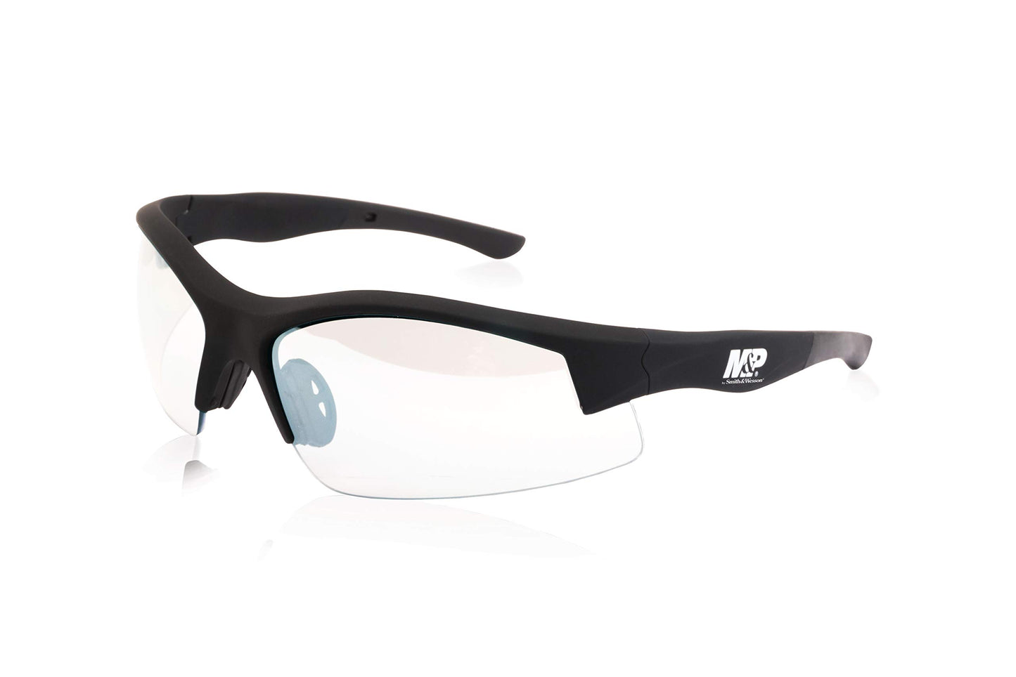 Smith & Wesson M&P Super Cobra Frame Shooting Glasses with No-Slip Rubber, Impact Resistance and Anti-Fog Lenses for Shooting, Working and Everyday Use