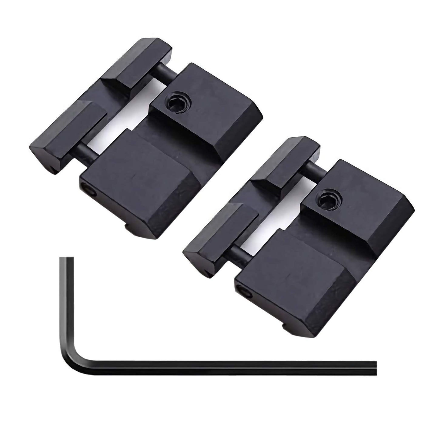 HIGOO 2PCS 11mm Dovetail to 20mm Picatinny/Weaver Low Pro Snap-in Rail Adaptor