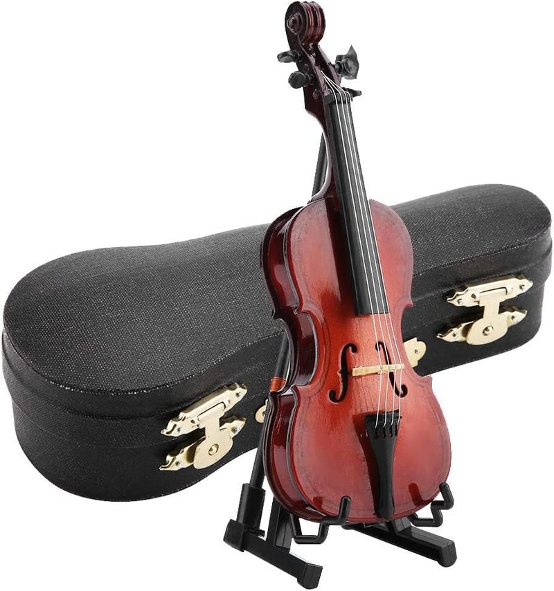 Miniature Cello Model - Wooden 5.5in Replica with Case | Perfect Musical Gift for Collectors & Home Decor