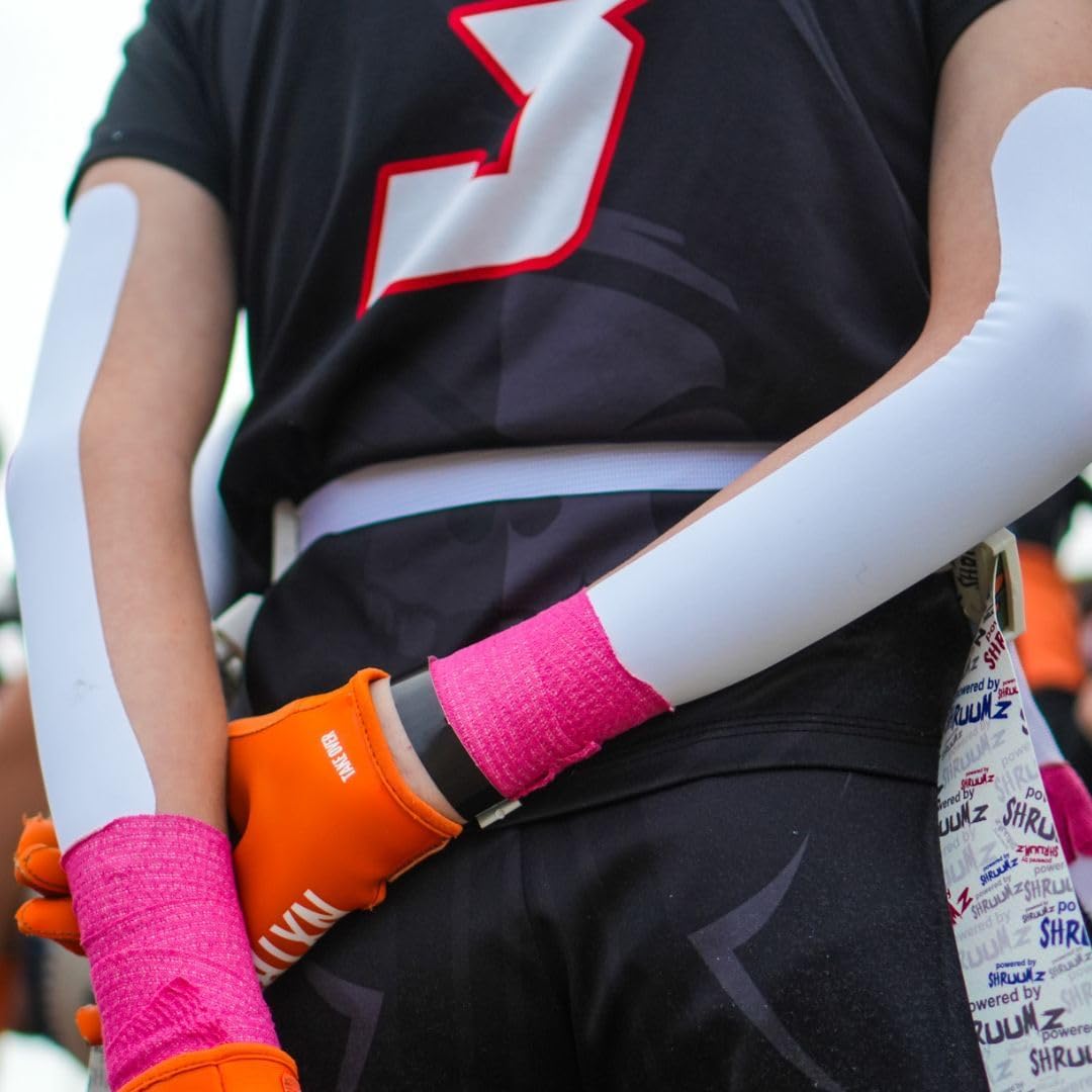 SHIELD USA Made Turf Tape Pro Football Arm Tape, 4-Way Stretch, Extra Wide, Waterproof, White