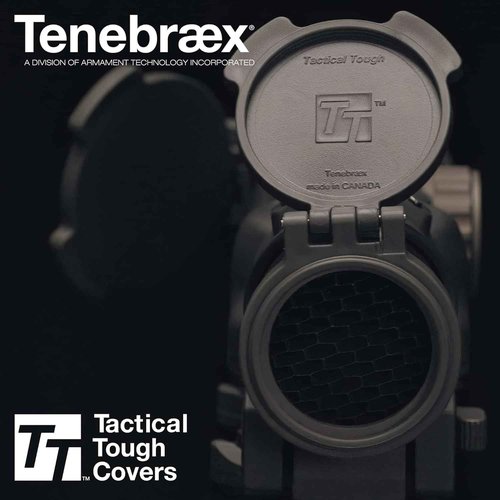 Tenebraex 30mm Outer Diameter Objective Flip Up Scope Cover for Burris, GPO, Leica, Leupold, Meopta, Nightforce, Nikon, Primary Arms, Sig Sauer, Trijicon, Vortex, Zeiss