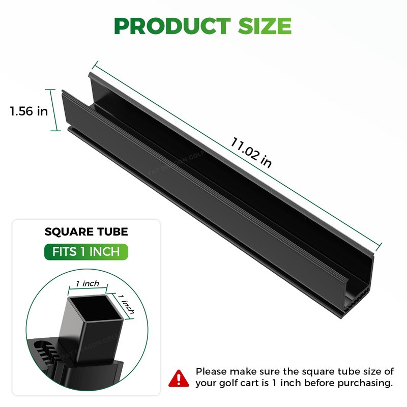 Panglong Golf Cart Windshield Clips-2PCS, Club Car Windshield Sash Clips for 1"x1" Tube, Suitable for Club Car DS, Precedent and Tempo Golf Cart, OEM#1014441-01 1021630-01(2Pcs)