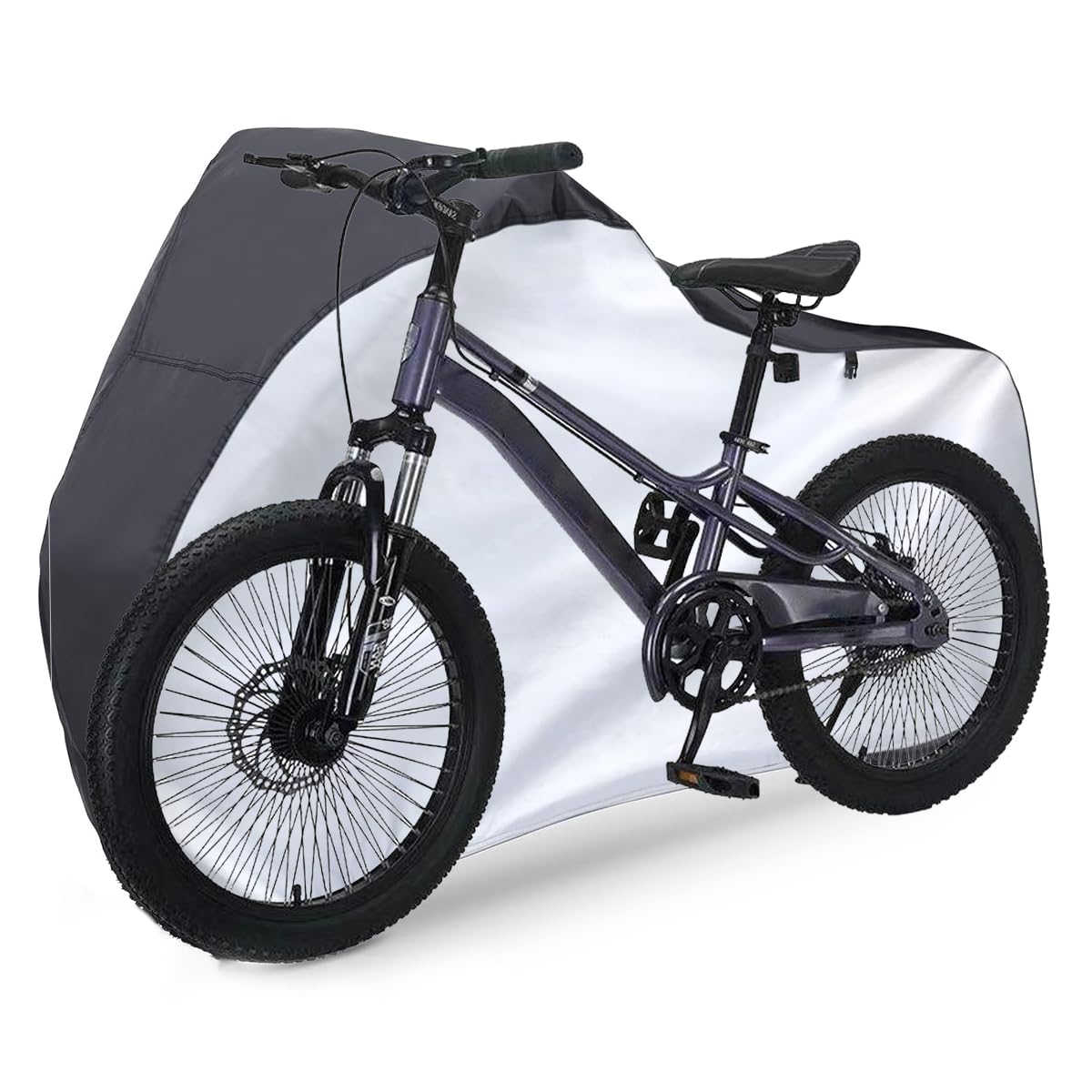 Upgraded Heavy Duty Bicycle Cover for 1-2 Bikes, Waterproof Outdoor Storage - Ripstop & UV Protection Bike Tarp for Mountain, Road, Electric Bike - Windproof Buckle & Lock Hole Design