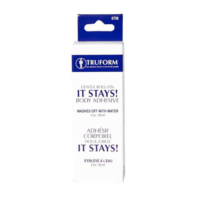 Truform Roll-on body adhesive, prevents stocking rolling or falling down, 2 fl. Ounce ., made in usa