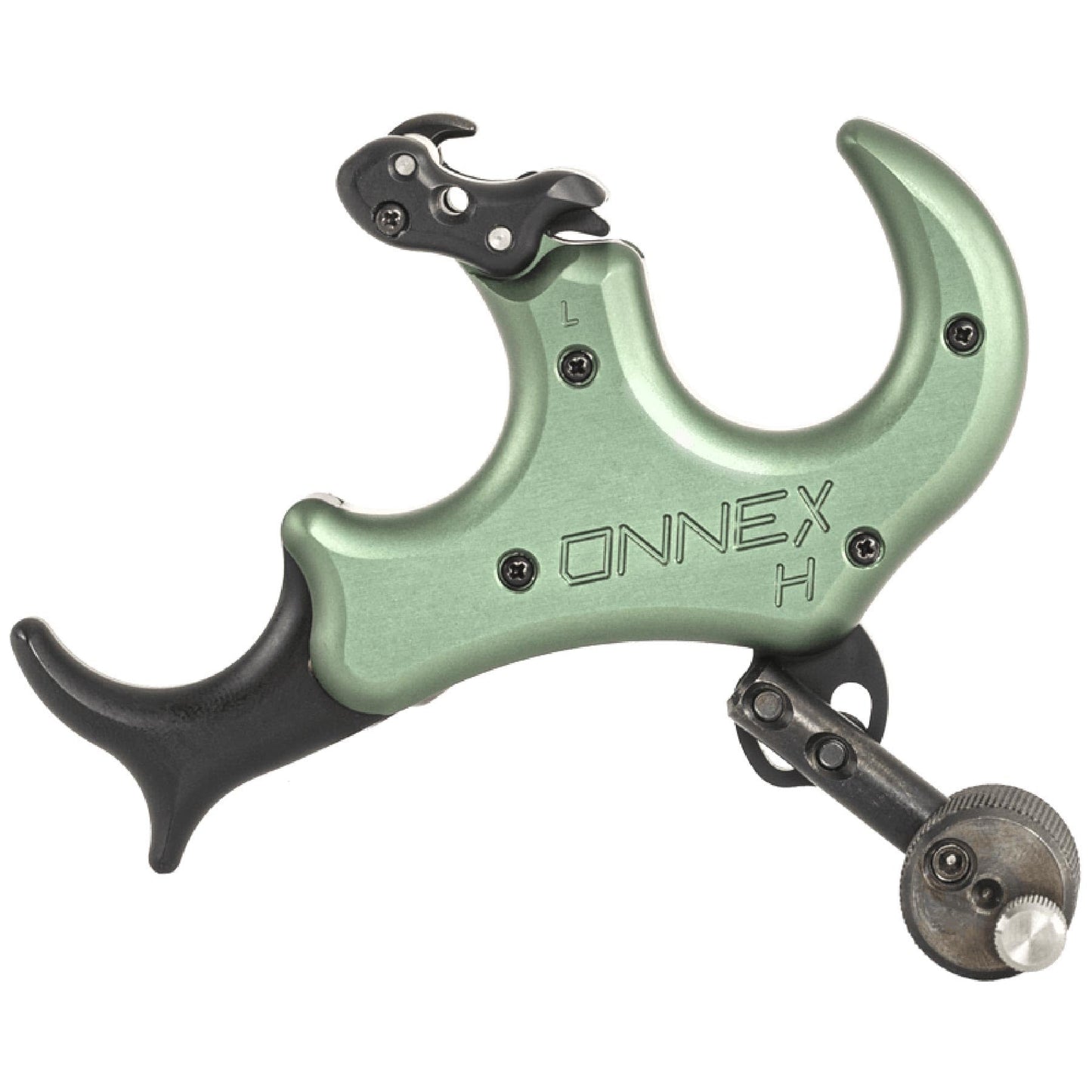 Stan OnneX Hinge Archery Release – Micro-Adjustable Hinge with Draw Control, Click Options, and Modular Fit for 3 or 4 Fingers, Sage, XL