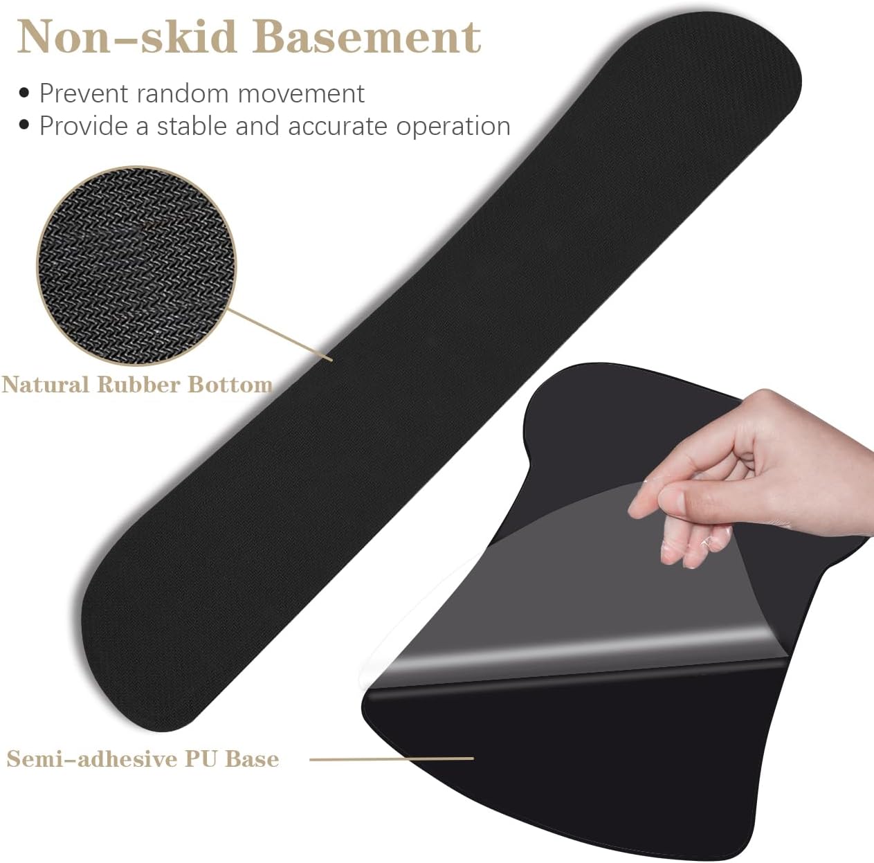 Ergonomic Wrist Rest Support - Comfortable Memory Foam Keyboard Pad & Soft Gel Mouse Pad | Pain Relief for Gaming & Office, Apricot