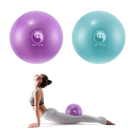 Slim Panda Pilates Ball 2 Pcs,9 Inch Small Exercise Ball, Therapy Ball, Core Ball, Mini Yoga Ball for Pilates, Balance, Stability, Workout, Core Training and Physical Therapy