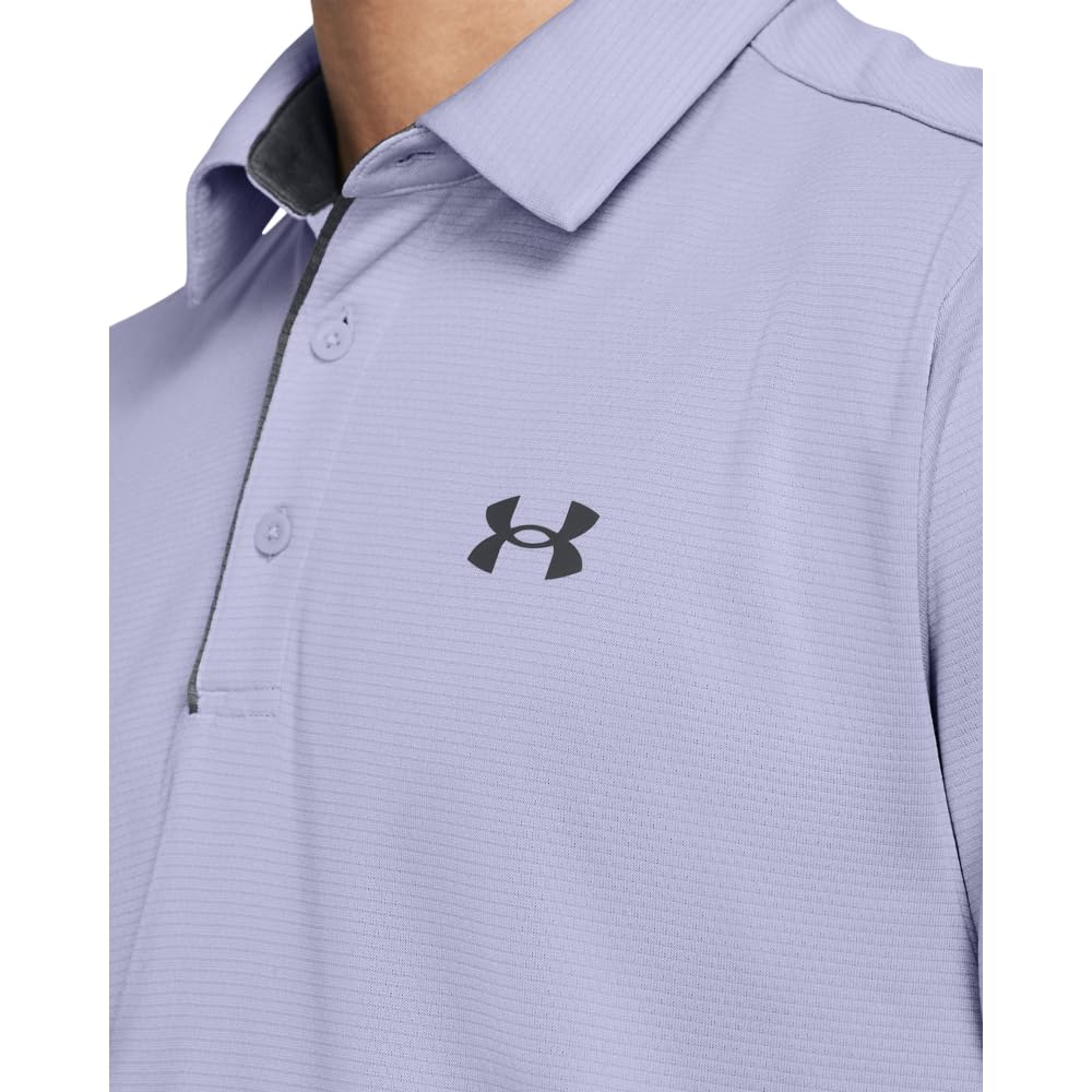 Under Armour Men's Tech Golf Polo, (539) Celeste / / Pitch Gray, 4X-Large Tall