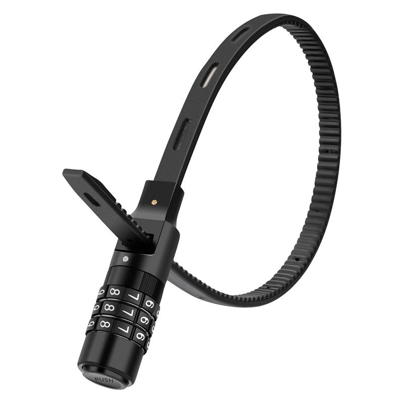 ROCKBROS Steel Core Security Zip Tie Lock Multi-Use, 3-Digit Combination Resettable Cable Lock for Bike Helmet, Stroller, Refrigerator, Liquor Cabinet, & Outdoor Gear - Weather-Resistant