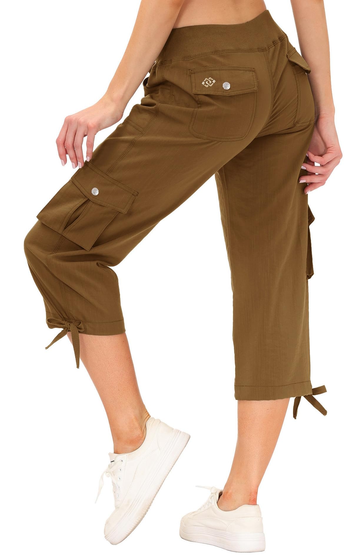 Womens Hiking Cargo Shorts Dry Fit Stretch Athletic Shorts with Pockets Medium