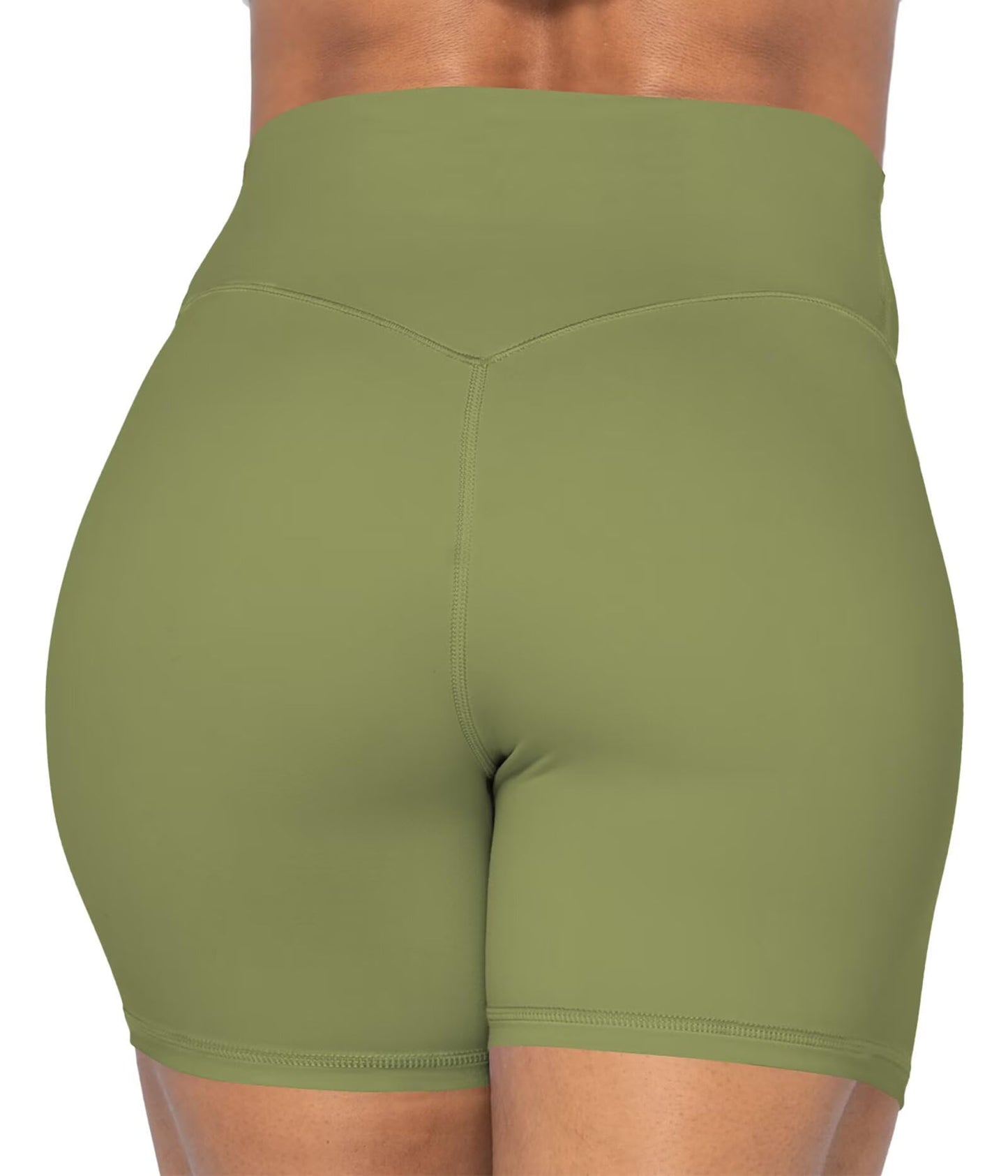 Sunzel No Front Seam High Waist Biker Shorts for Women, Squat Proof Yoga Workout Gym Bike Shorts 8" Caramel Cafe X-Large