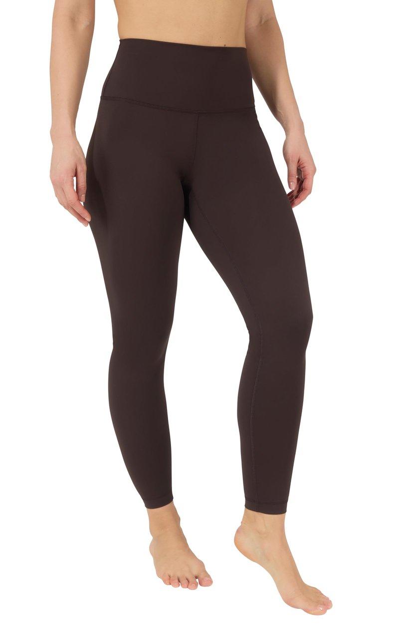 90 Degree By Reflex High Waist Power Flex Tummy Control Leggings - Chocolate Mousse - Medium