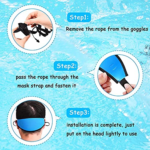 Weewooday 2 Pieces Mask Strap Cover Diving Cover Soft Non Slip Swimming Mask Slap Cover for Dive and Snorkel Masks Water Sports