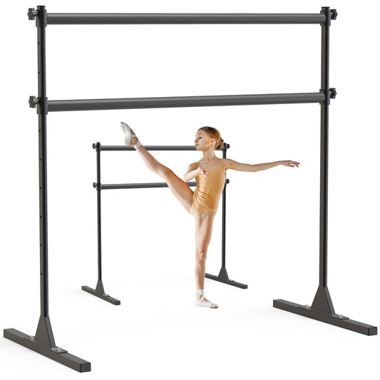 SELEWARE Height Adjustable Ballet Barre Freestanding Ballet Bar Heavy Duty Dance Bar Support Barre Movements Body Stretch Pull-ups, Sturdy Construction Never Fall Apart, Anti-Slip