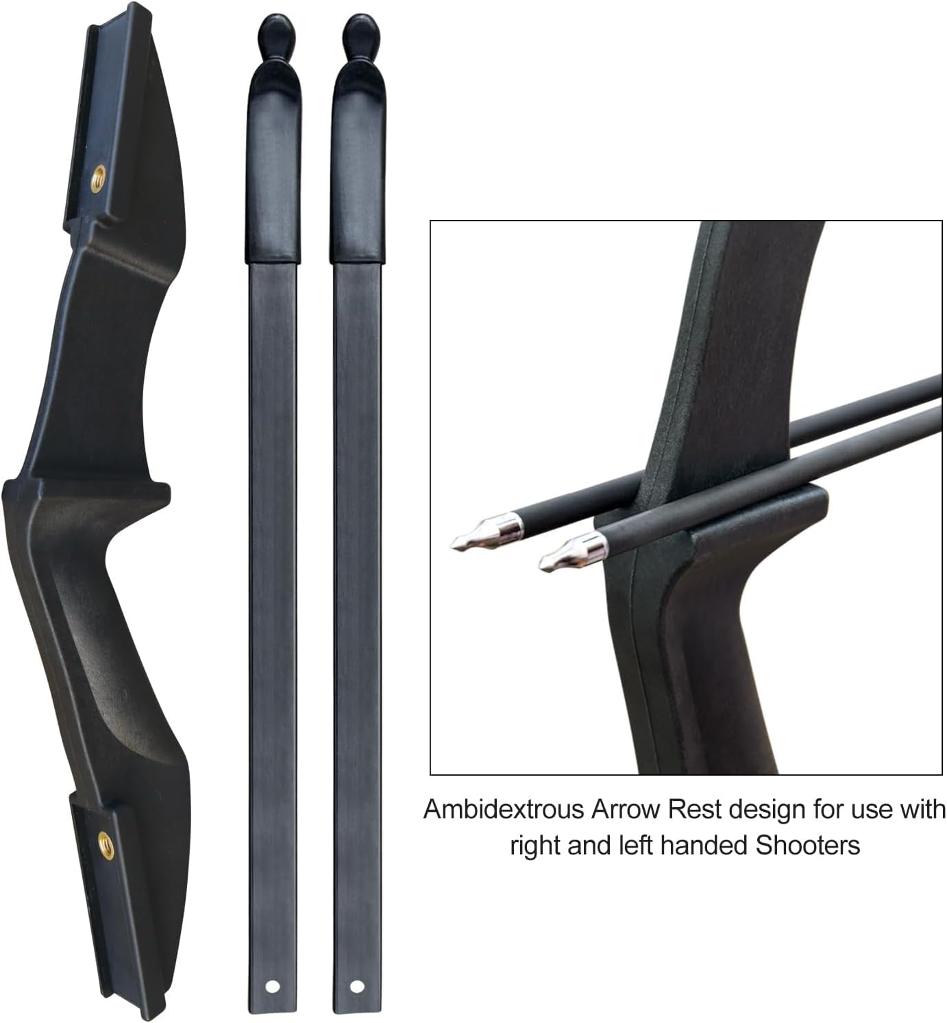 D&Q Archery Bow and Arrow Set for Adults Beginner Teenagers Youth, Takedown Recurve Bow 20lbs 30lbs 40lbs Left and Right Handed, Recurve Bow Set for Outdoor Target Practice (Black, 20lbs)