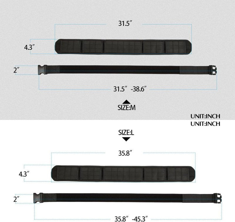 Military Waist Belt - Multi-Purpose Molle Padded Patrol Belt for Outdoor Sports | Durable & Adjustable