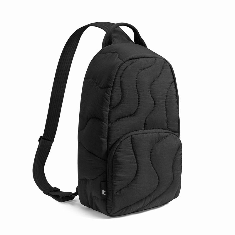 tomtoc 10L Puffy Sling Backpack for Women Girls, Trendy Puffer Quilted Padded Crossbody Bag for 13-inch Macbook Neo A3404 A18, 11-inch iPad Air/Pro, Nintendo Switch 2, Lightweight Travel Chest Daypack