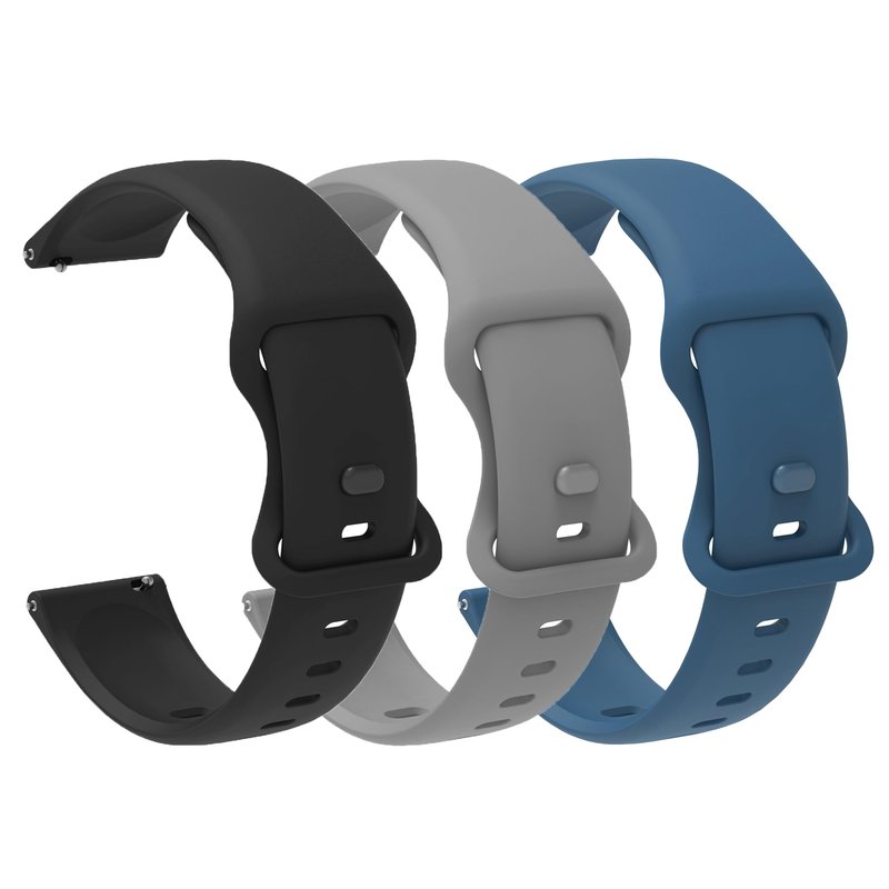 Compatible with Armitron Matrix Smartwatch bands, Quick Release New Soft Silicone Sport Replacement Straps Compatible with Armitron Connect Matrix, Link, Lunar, Boom, Eclipse Smartwatch (3 Pack-1, 20mm size band)