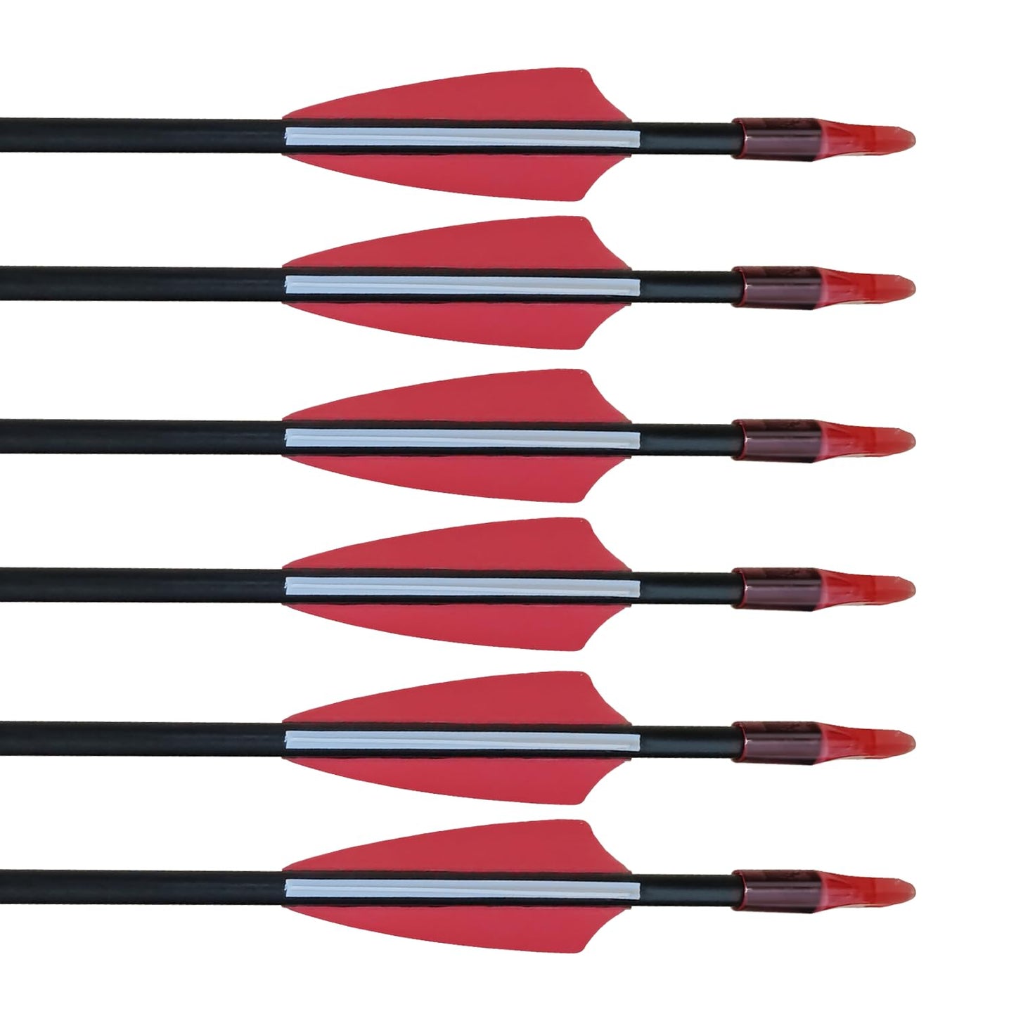 e5e10 28 inch Target Arrows Practice Fiberglass Arrow for Youth Beginner, Safety Blunt Tip Arrows for Archery Recurve Bow Long Bow -12 Pack(Red)