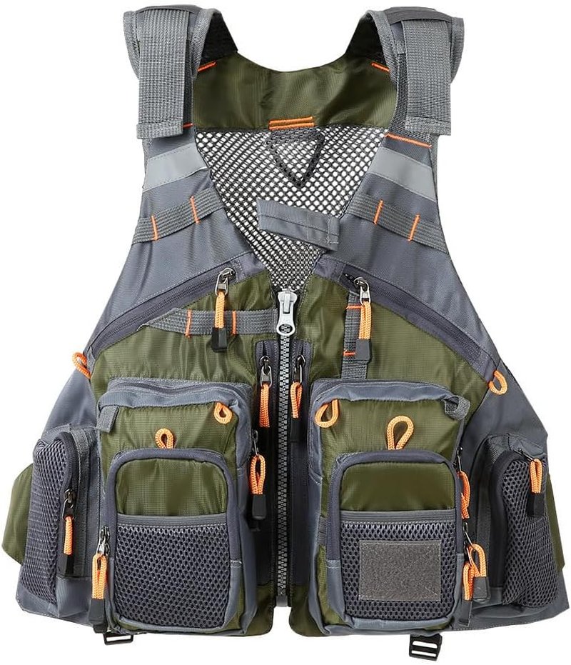 Multifunctional Kayak Life Jackets for Adults - Breathable, Portable Design with Multi-Pockets for Fishing | Detachable Floating Material