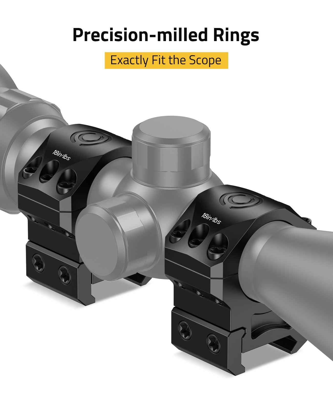 CVLIFE Precision Scope Rings Mount - 1 inch Scope Rings for Picatinny Rail and More - 20mm Medium Profile Mount - 2 Pieces