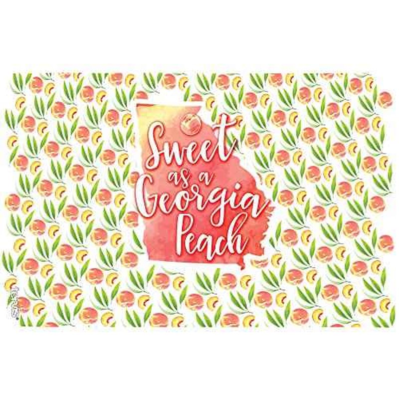 Tervis Sweet as a Georgia Peach Insulated Tumbler with Wrap and Lime Green Lid, 16oz, Clear