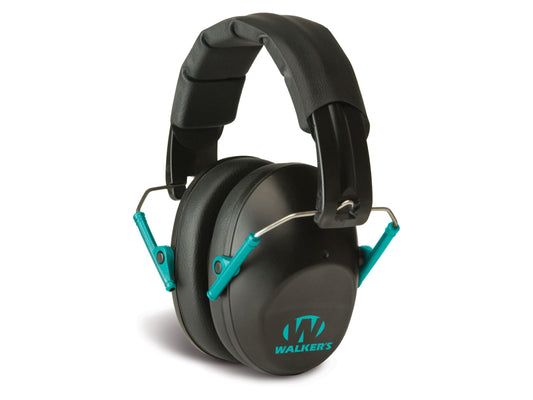 Walker's Passive Low Profile Folding Muff- Black/Teal