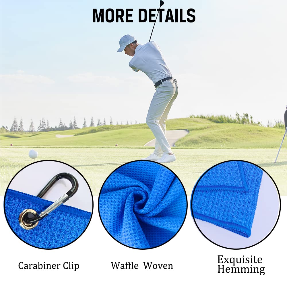 ERHACHAIJIA I'm Retired Go Around Me Embroidered Golf Towel with Clip. Funny Golf Accessories Gifts for Men Women Grandpa Grandma Golf Lover, Birthday Retirement Mother's Day