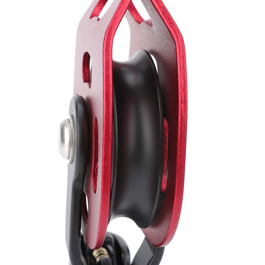 Keenso Climbing Pulley, 4KN Load Capacity, Aluminium Construction Single Rope Pulley, Compact and Durable for Indoor Climbing, Outdoor Climbing, Training Equipment, Home Gym