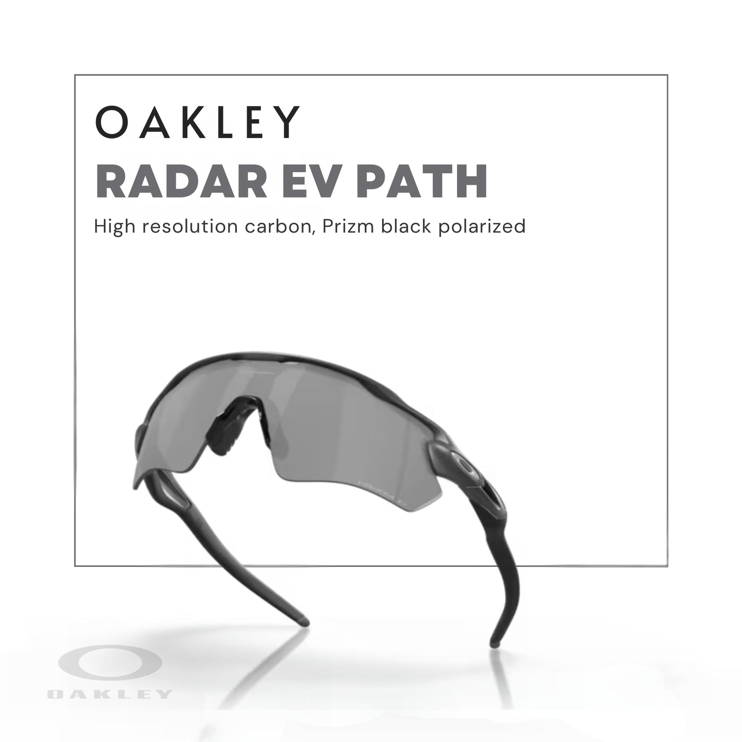 Oakley Radar EV Path OO9208 9208D3 38MM High Resolution Carbon/Prizm Black Polarizedized Rectangular Sunglasses for Men + BUNDLE Accessory Leash + BUNDLE with Designer iWear Eyewear Kit