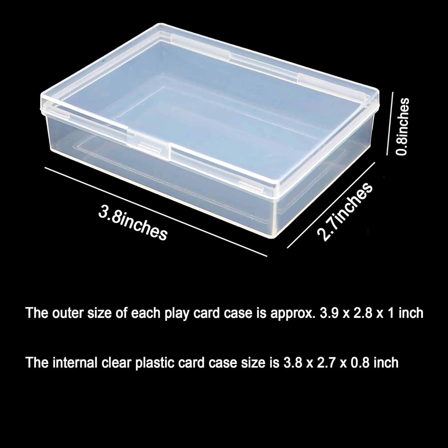 Clear Plastic Playing Card Deck Box - 18 Pcs Organizer for Blank Cards & Trading Cards | Durable Acrylic Storage Solution