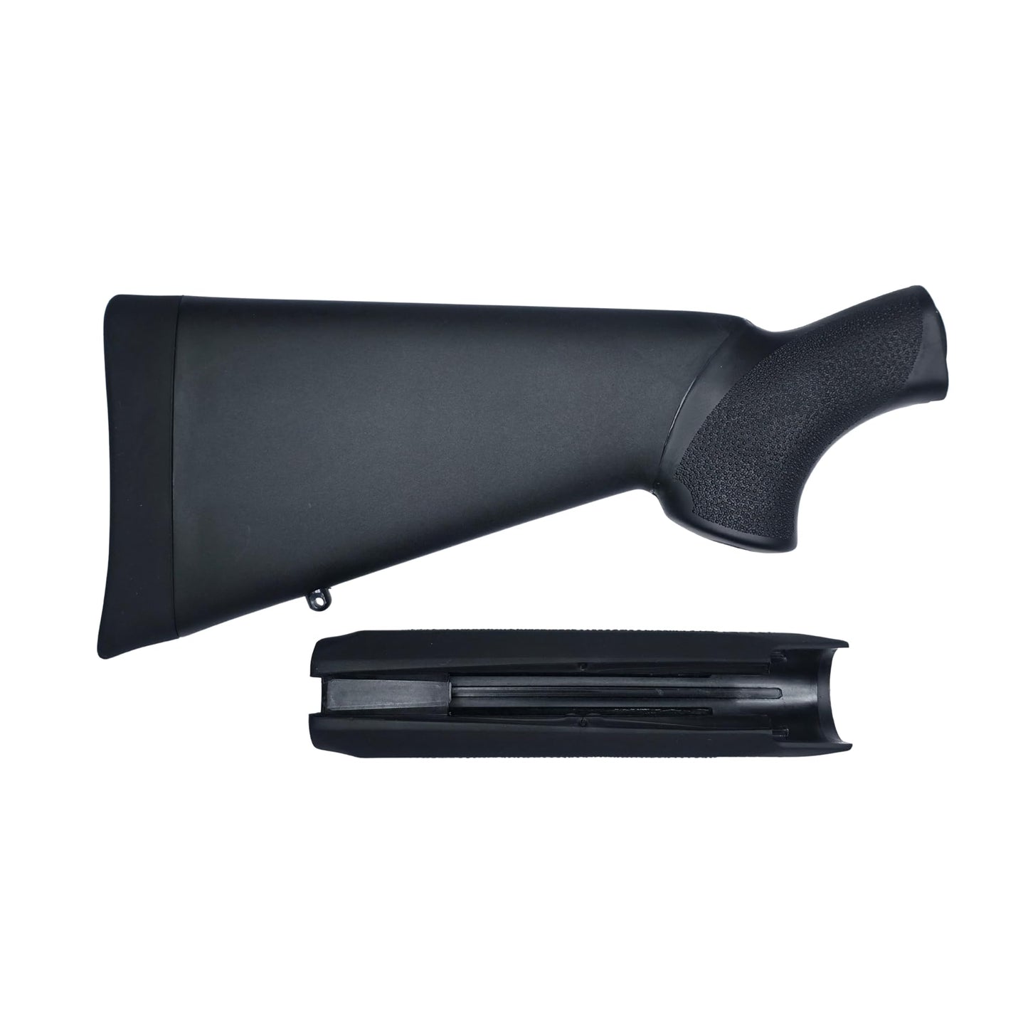 Hogue OverMolded Rubber Shotgun Stock and Forend for Mossberg 500 12 Gauge, Black - 05012