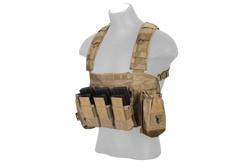 Lancer Tactical Airsoft Paintball Vest M4 M16 MOLLE Modular Chest Rig w/Quick Release Buckles (Small to Extra Large)