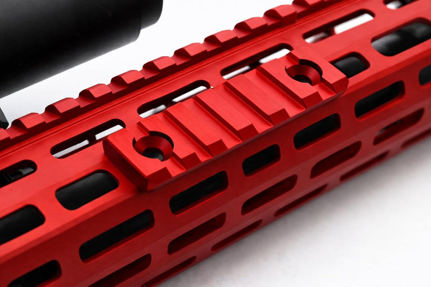 GOTICAL M-LOK 5 Slots Picatinny Rail Section - CNC Machined Aluminum, Anodized Red | 2 Pack with Screws & Nuts