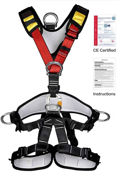 HeeJo Climbing, Safety Safe Seat Belt for Outdoor Tree Climbing, Outward Band Expanding Training Large Size,Climbing Gear