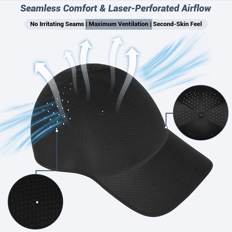 Lightweight Sports Baseball Cap - Ultra-Breathable Quick-Dry Travel Hat | Packable Design