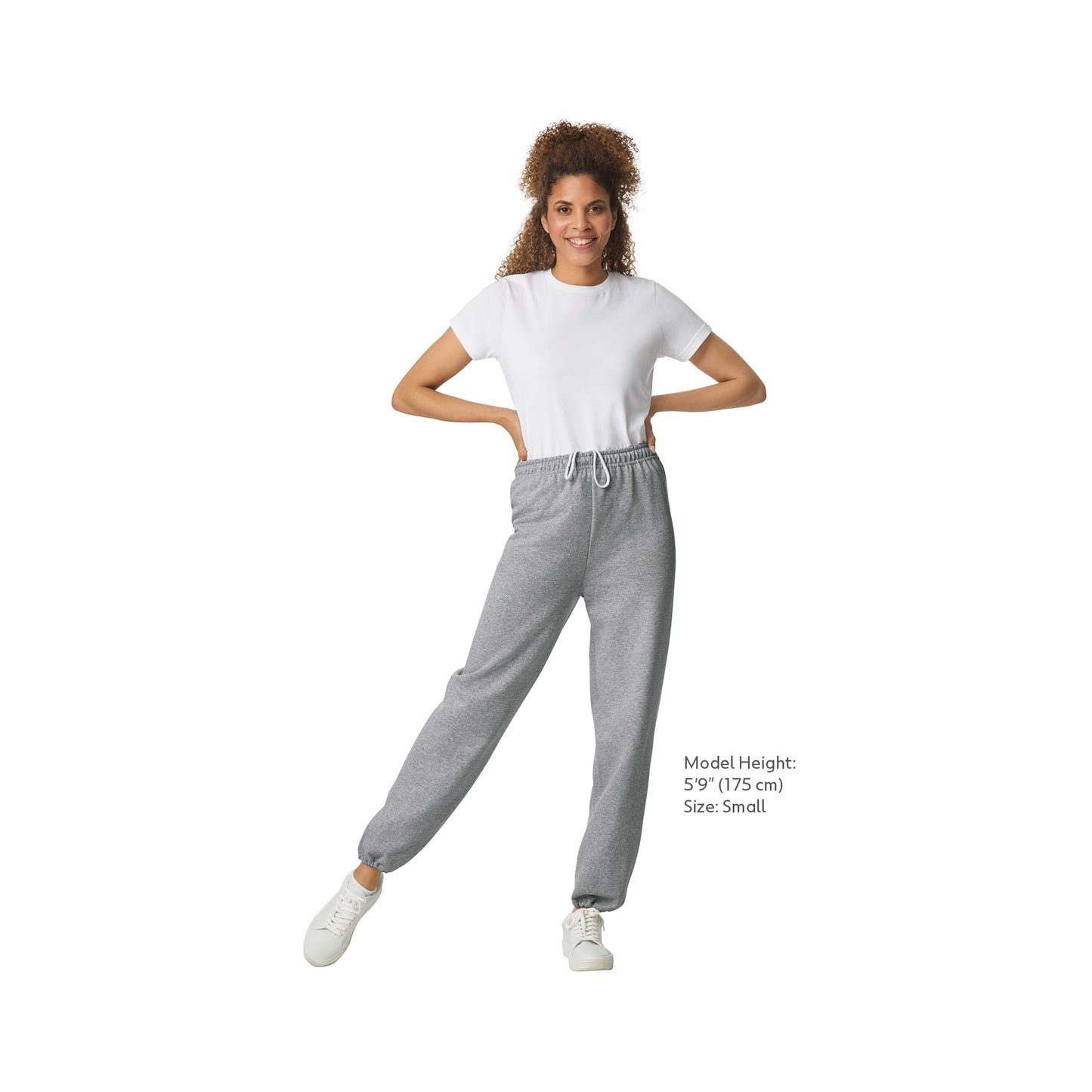 Gildan Adult Fleece Elastic Bottom Sweatpants, Style G18200, Black, Large
