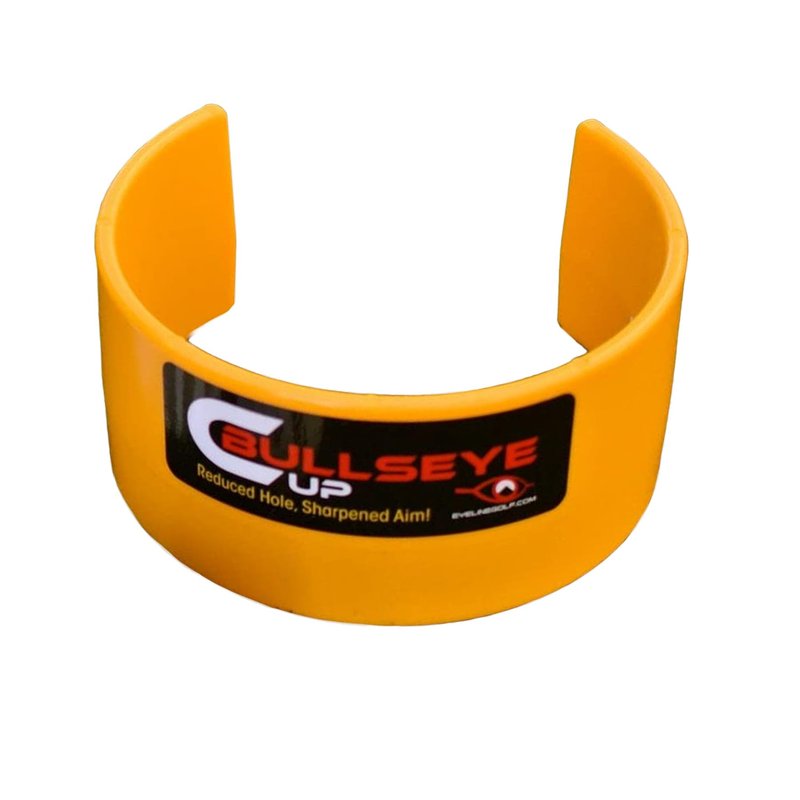 EyeLine Golf Bullseye Cup- Portable Aids to Improve Putting Accuracy. Reduce The Size of Cup to 2.5”. Create Cup Entry Point for Ball. Speed Control for Breaking Putts. Made in USA. Indoors/Outdoors