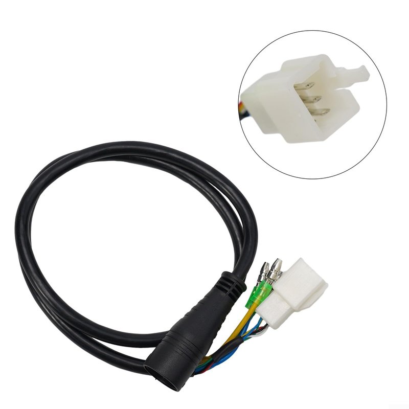 60Cm E-Bike Motor Extension Cable, 9 Pin Female Adapter Extension, Wheel Motor Extension Cable Conversion Kit For Electric Bike Female To Male Wire E-Bike Accessory