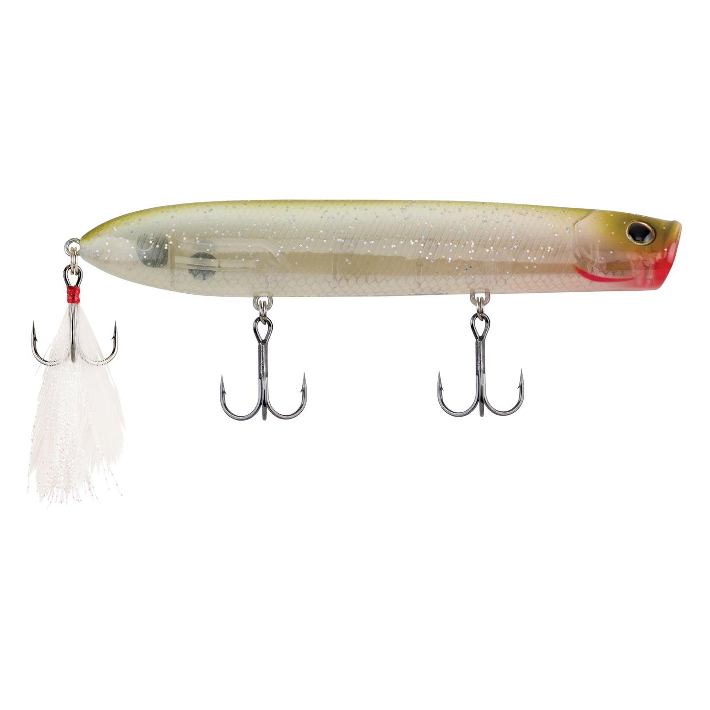 Berkley Choppo Topwater Fishing Lure, Bone, Size 90, Cupped Propeller Tail for Balance of Sound and Spray, Equipped with Sharp Fusion19TM Hook