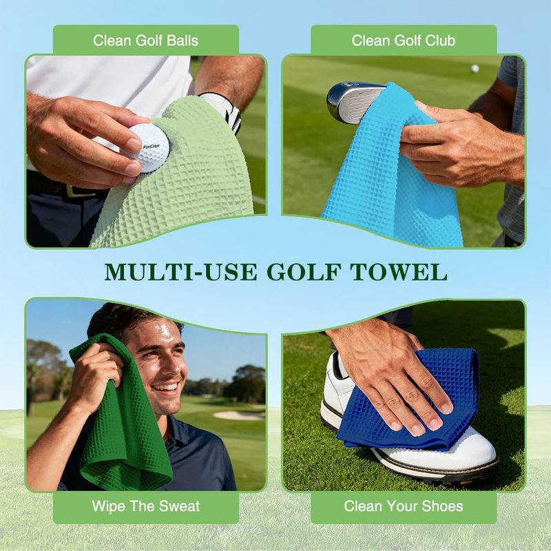 Juoqg We're Going Golfing Purple Golf Towel, Fun Retro Golf Bag Towel With Clip, Golfing Accessories for Women, Golfers Gifts for Fan Daughter Golfer Mom Grandma, Birthday Gifts for Sport Lover Sister