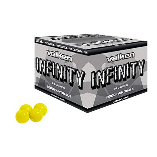 Valken Infinity Paintballs - 68cal - 2,000ct - Yellow-Yellow Fill